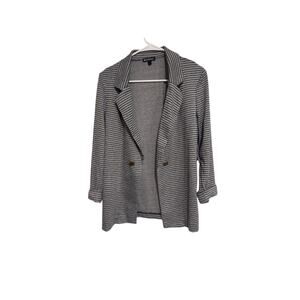 Wearever Houndstooth Open-Front Blazer - Black & White